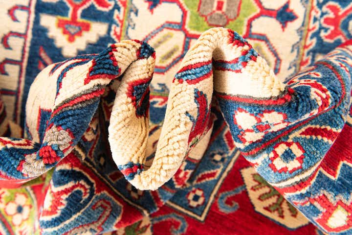 6' 7 x 10' 2 Hand Knotted Kazak Rug