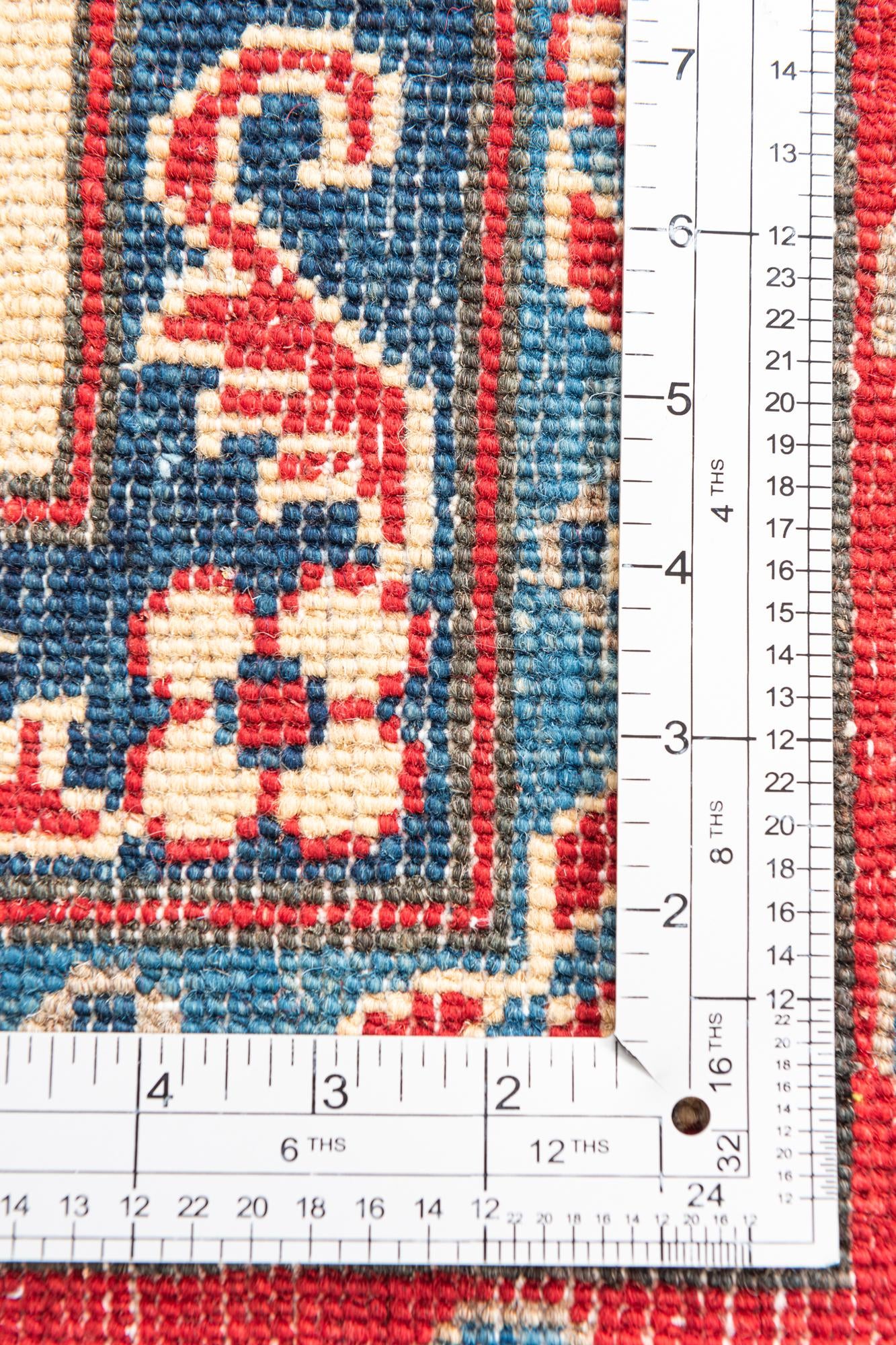 6' 7 x 10' 2 Hand Knotted Kazak Rug