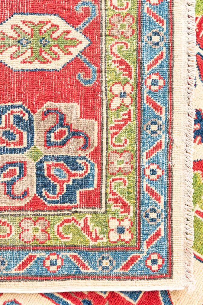 6' 7 x 10' 2 Hand Knotted Kazak Rug