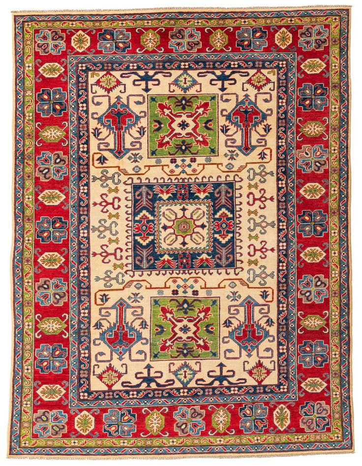 Detail image of 6' 7 x 10' 2 Hand Knotted Kazak Rug