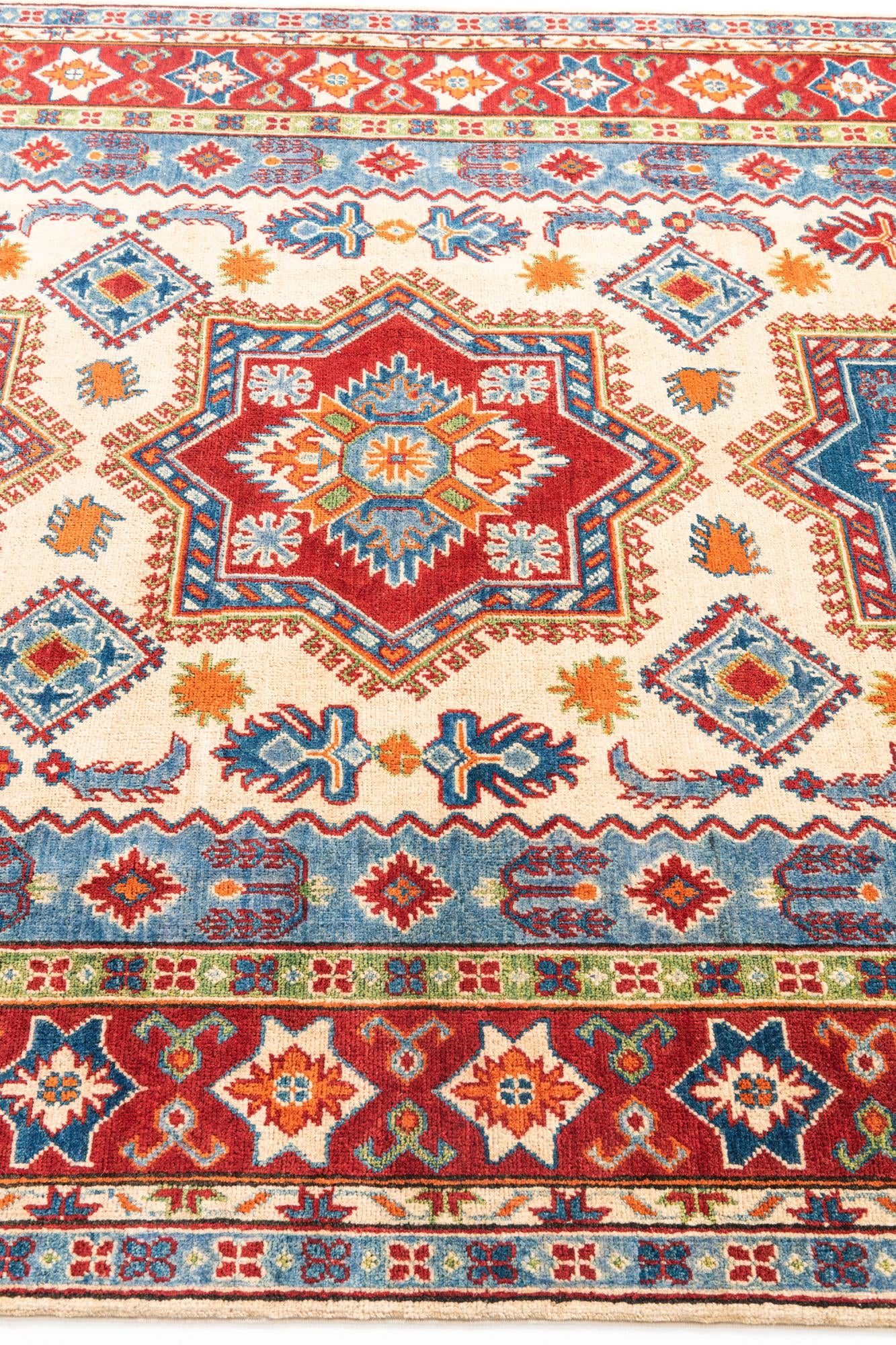 6' x 9' Hand Knotted Kazak Rug