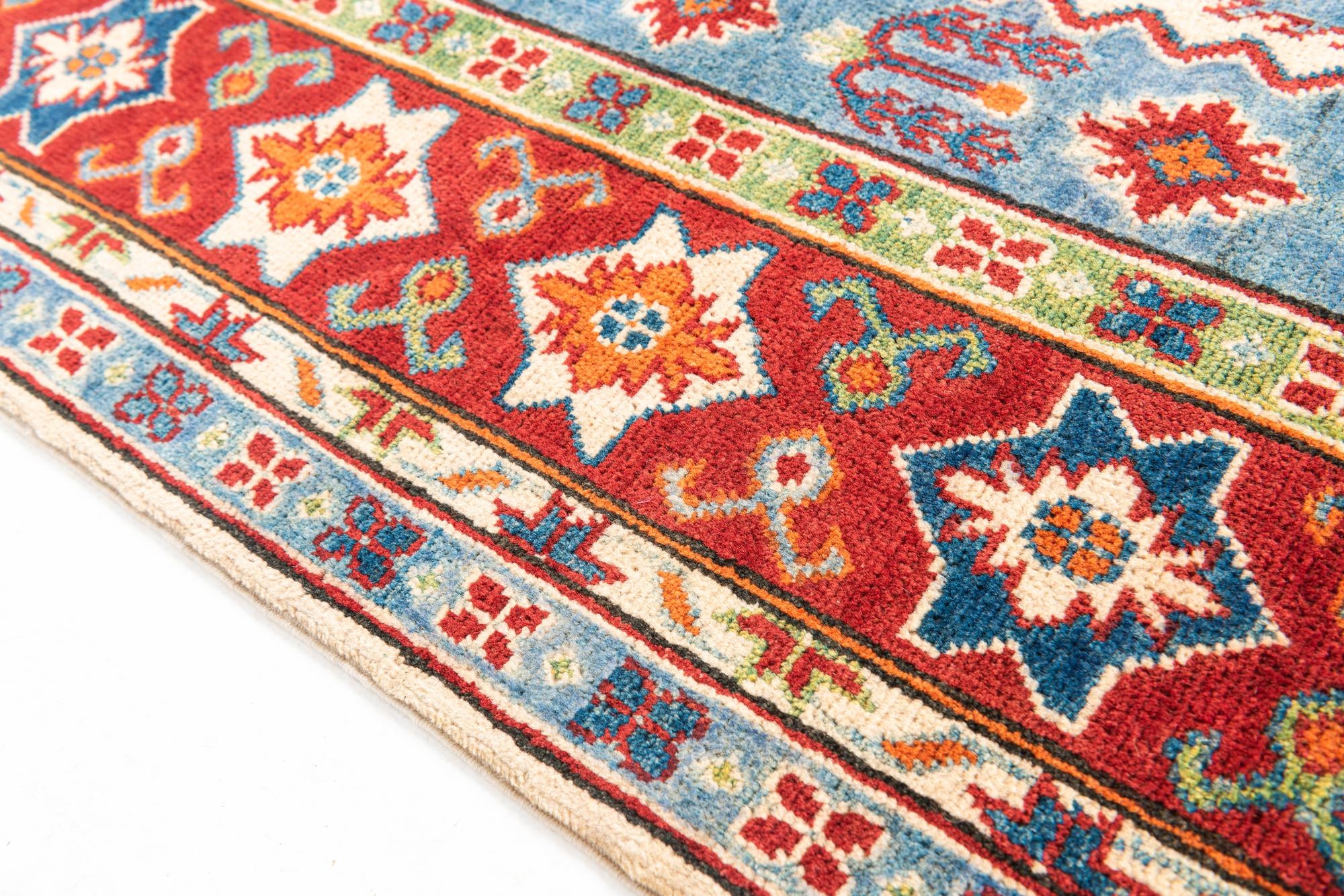 6' x 9' Hand Knotted Kazak Rug