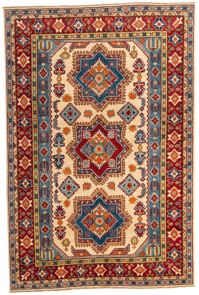Detail image of 6' x 9' Hand Knotted Kazak Rug