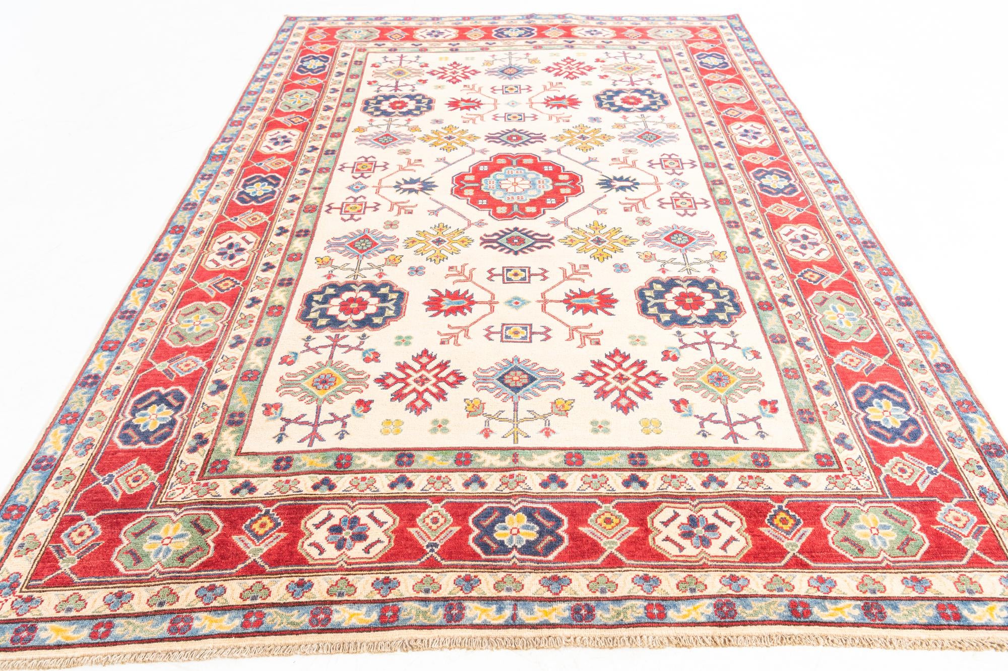 6' 8 x 9' 5 Hand Knotted Kazak Rug