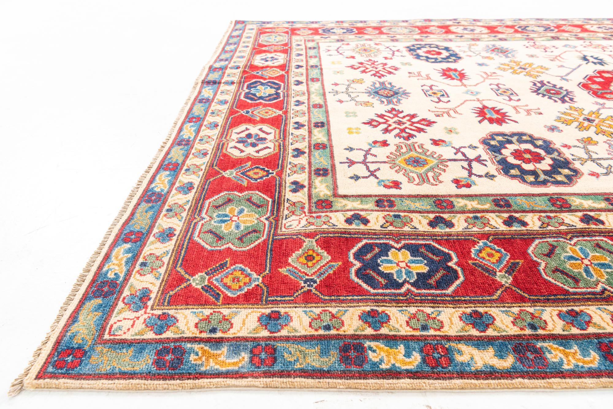 6' 8 x 9' 5 Hand Knotted Kazak Rug