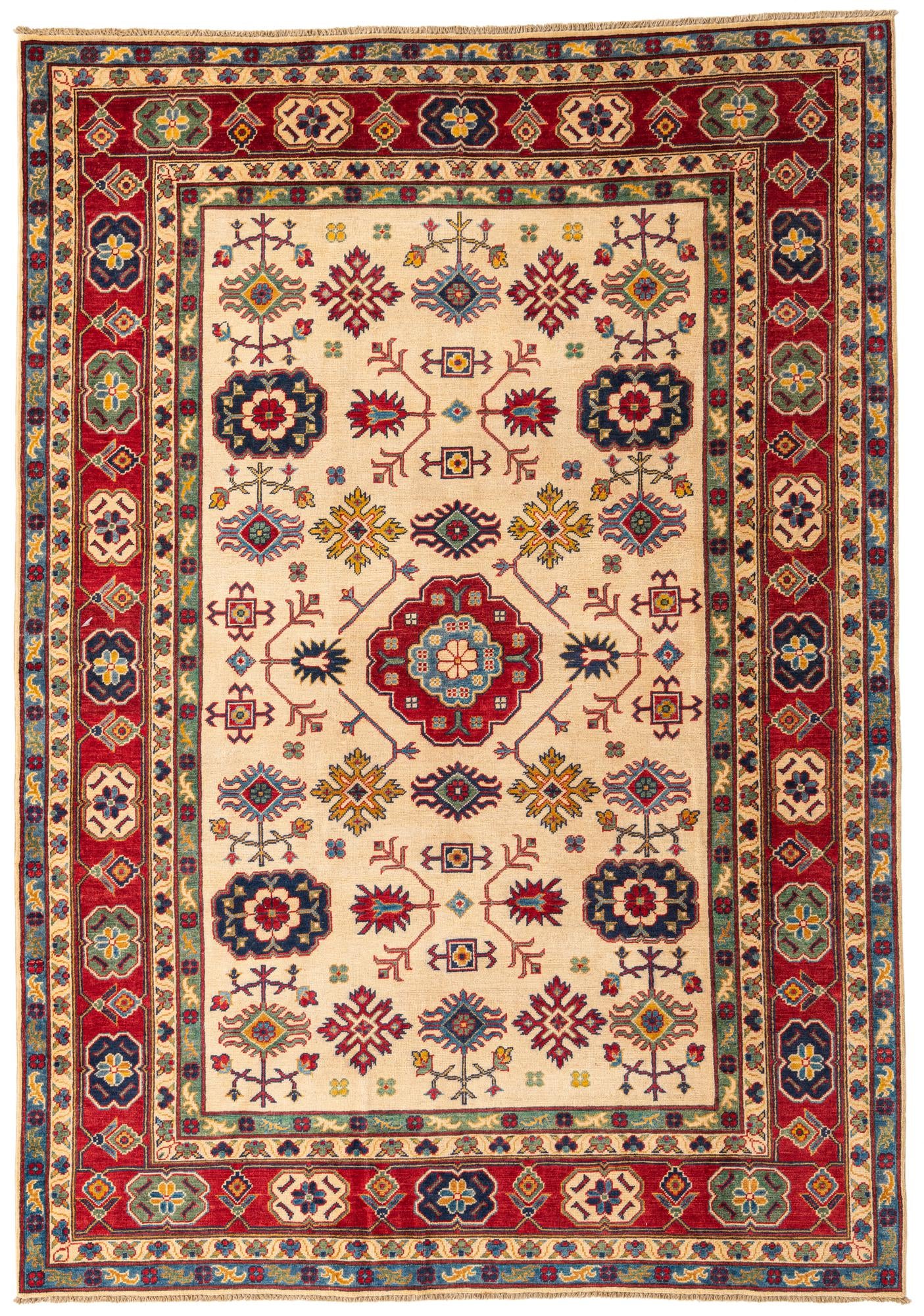 6' 8 x 9' 5 Hand Knotted Kazak Rug