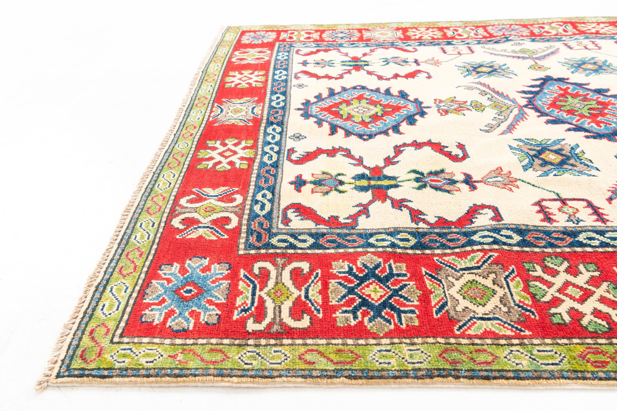 5' 1 x 6' 9 Hand Knotted Kazak Rug