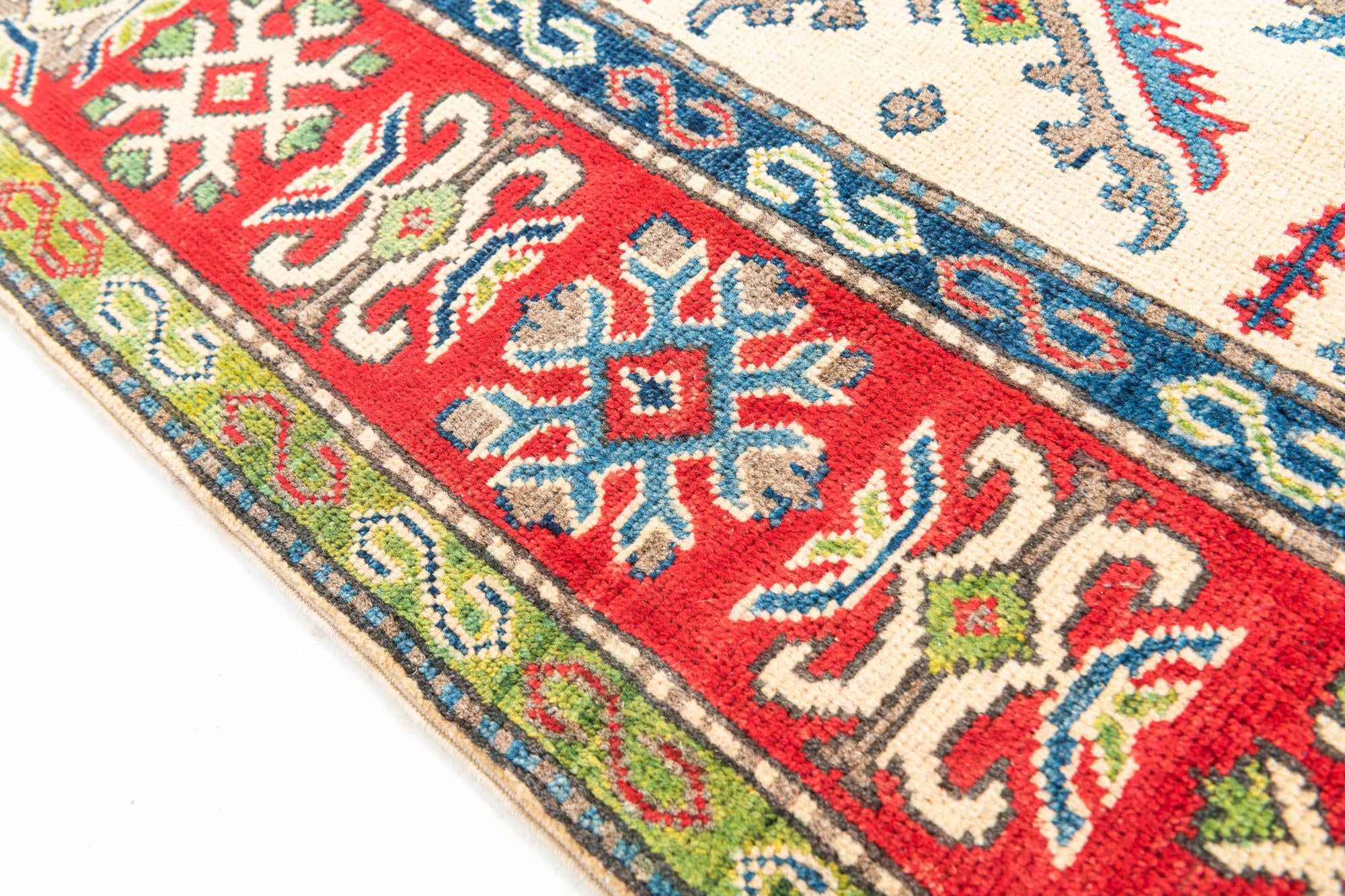 5' 1 x 6' 9 Hand Knotted Kazak Rug