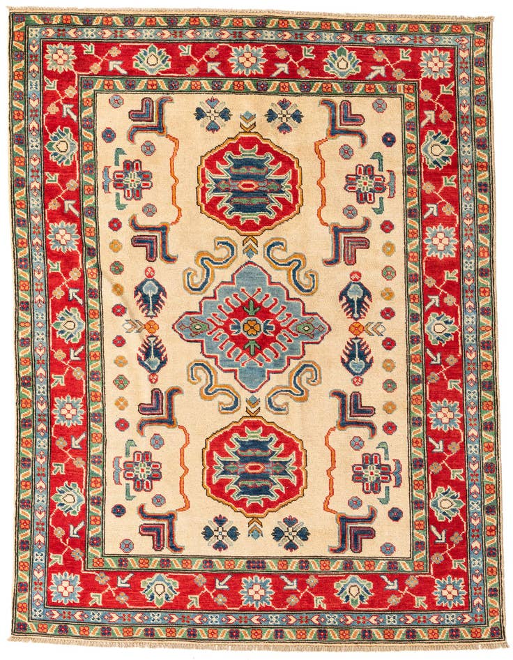 Detail image of 5' x 6' 10 Hand Knotted Kazak Rug
