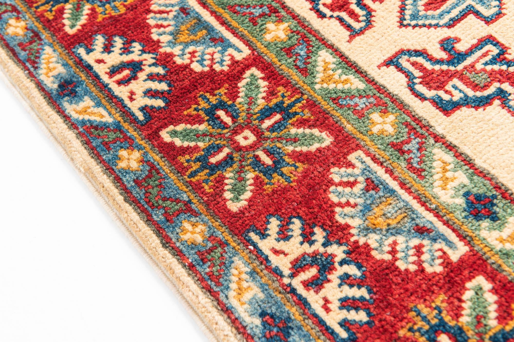 3' 3 x 4' 10 Hand Knotted Kazak Rug