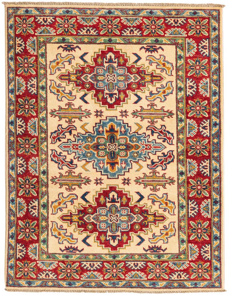 Detail image of 3' 3 x 4' 10 Hand Knotted Kazak Rug