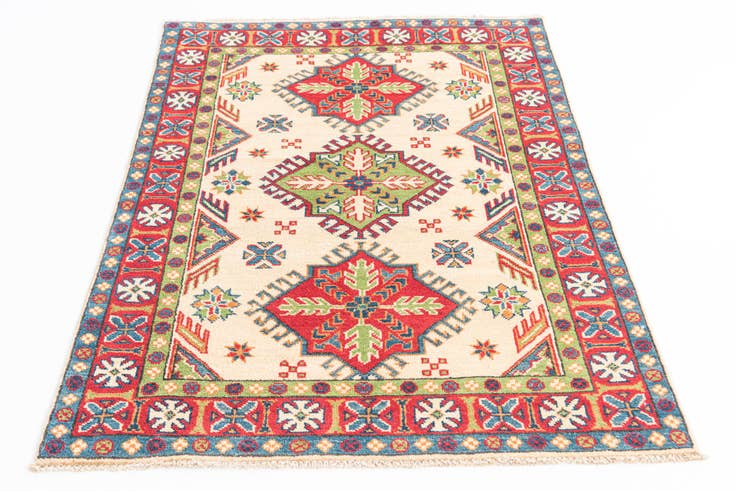 Detail image of 3' 4 x 5' Hand Knotted Kazak Rug