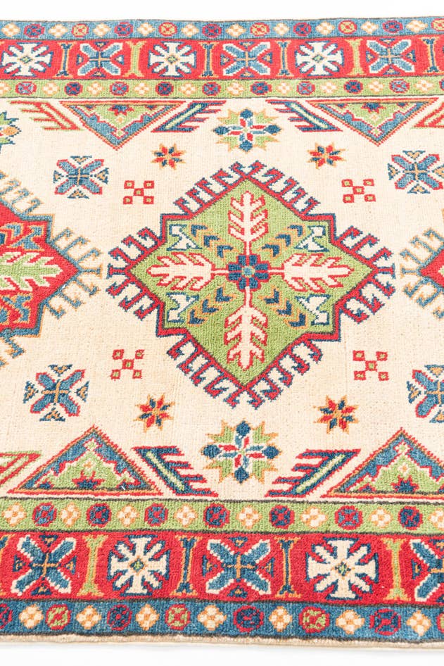 Detail image of 3' 4 x 5' Hand Knotted Kazak Rug