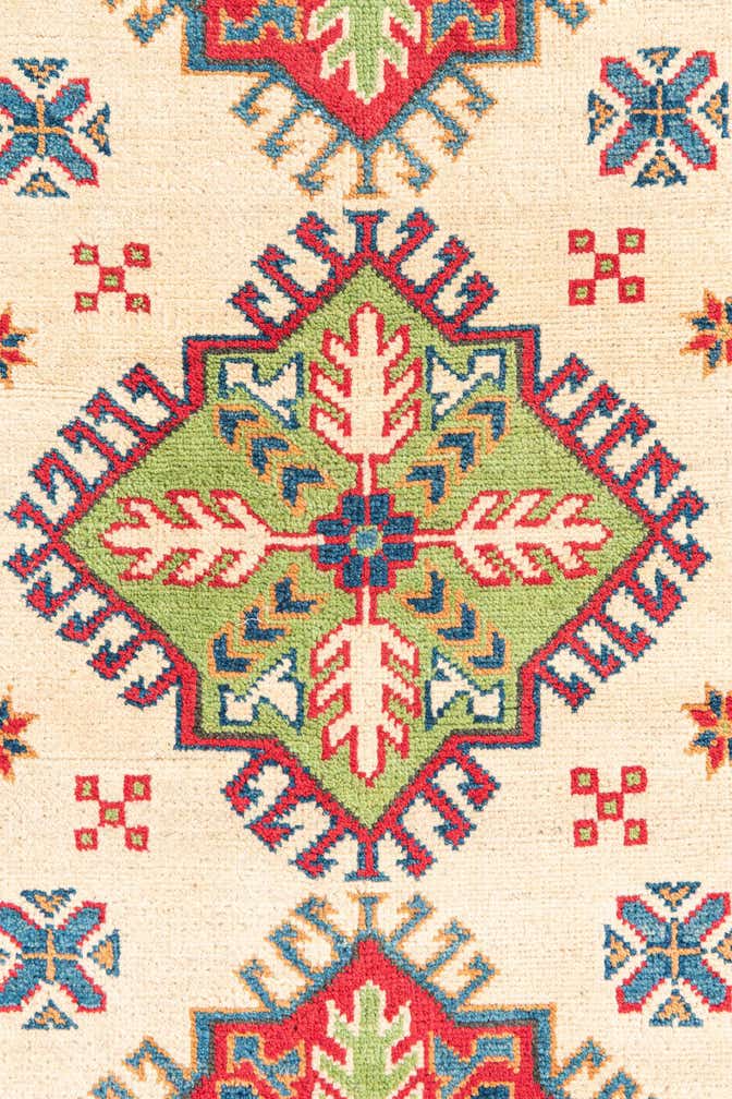 3' 4 x 5' Hand Knotted Kazak Rug