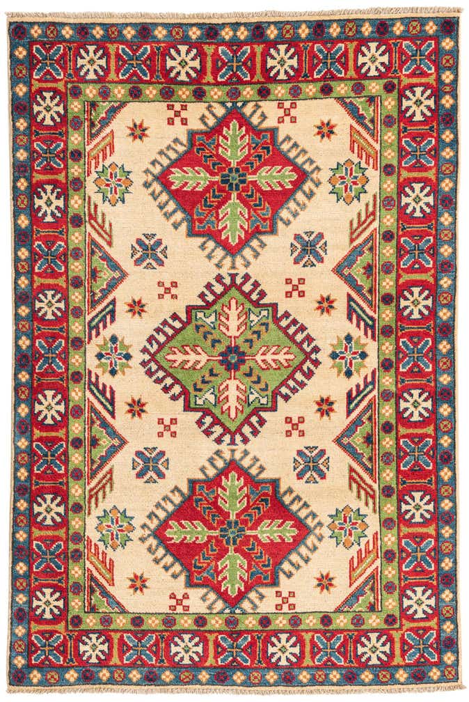 3' 4 x 5' Hand Knotted Kazak Rug