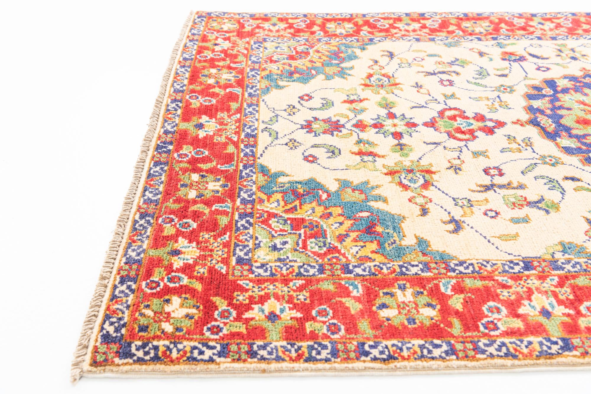 3' 1 x 4' 10 Hand Knotted Kazak Rug