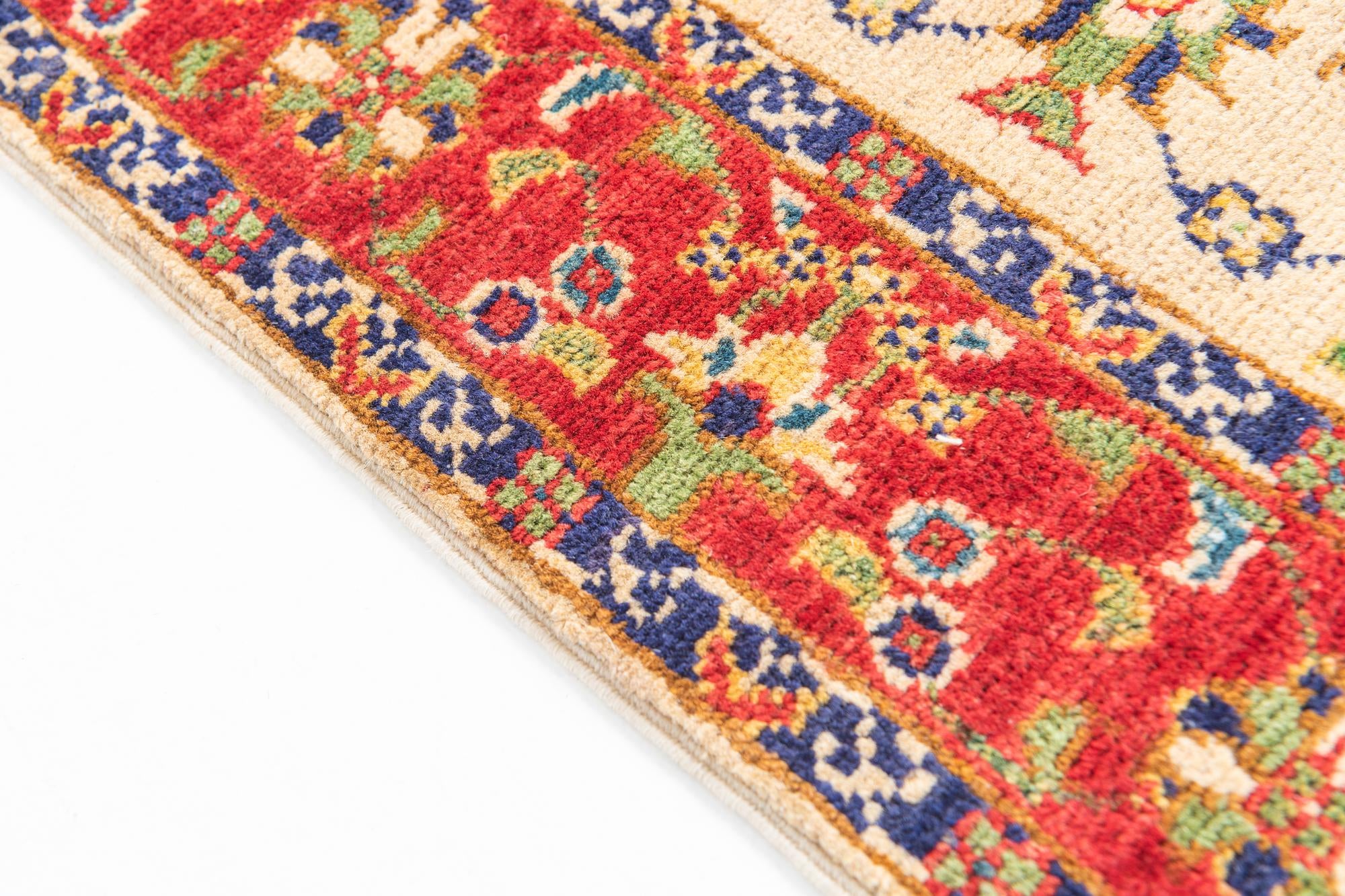 3' 1 x 4' 10 Hand Knotted Kazak Rug