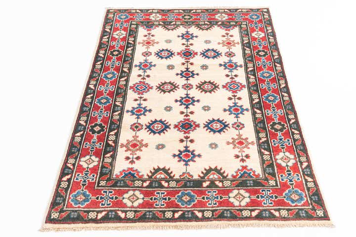 3' x 4' 7 Hand Knotted Kazak Rug