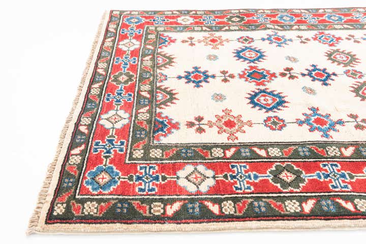 3' x 4' 7 Hand Knotted Kazak Rug