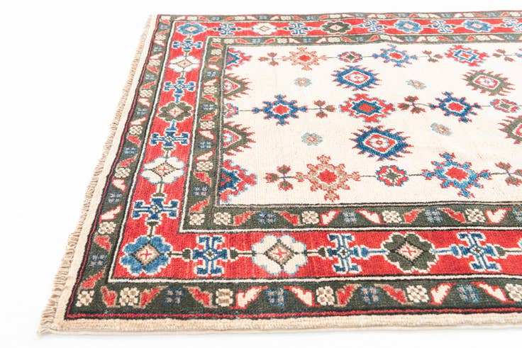 Detail image of 3' x 4' 7 Hand Knotted Kazak Rug