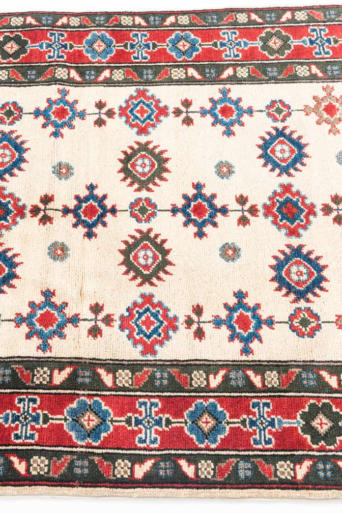 3' x 4' 7 Hand Knotted Kazak Rug