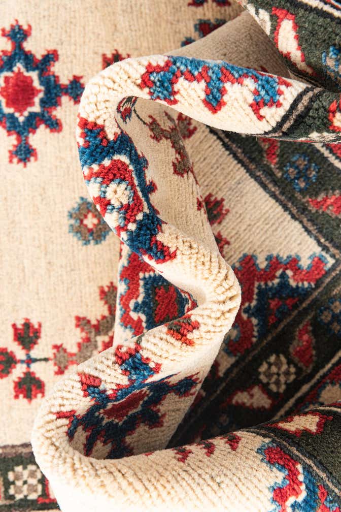 3' x 4' 7 Hand Knotted Kazak Rug