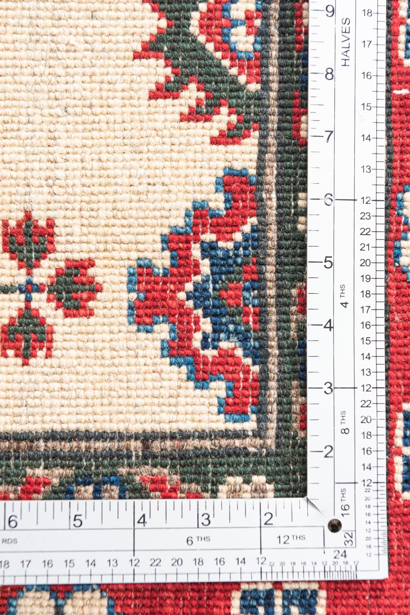3' x 4' 7 Hand Knotted Kazak Rug