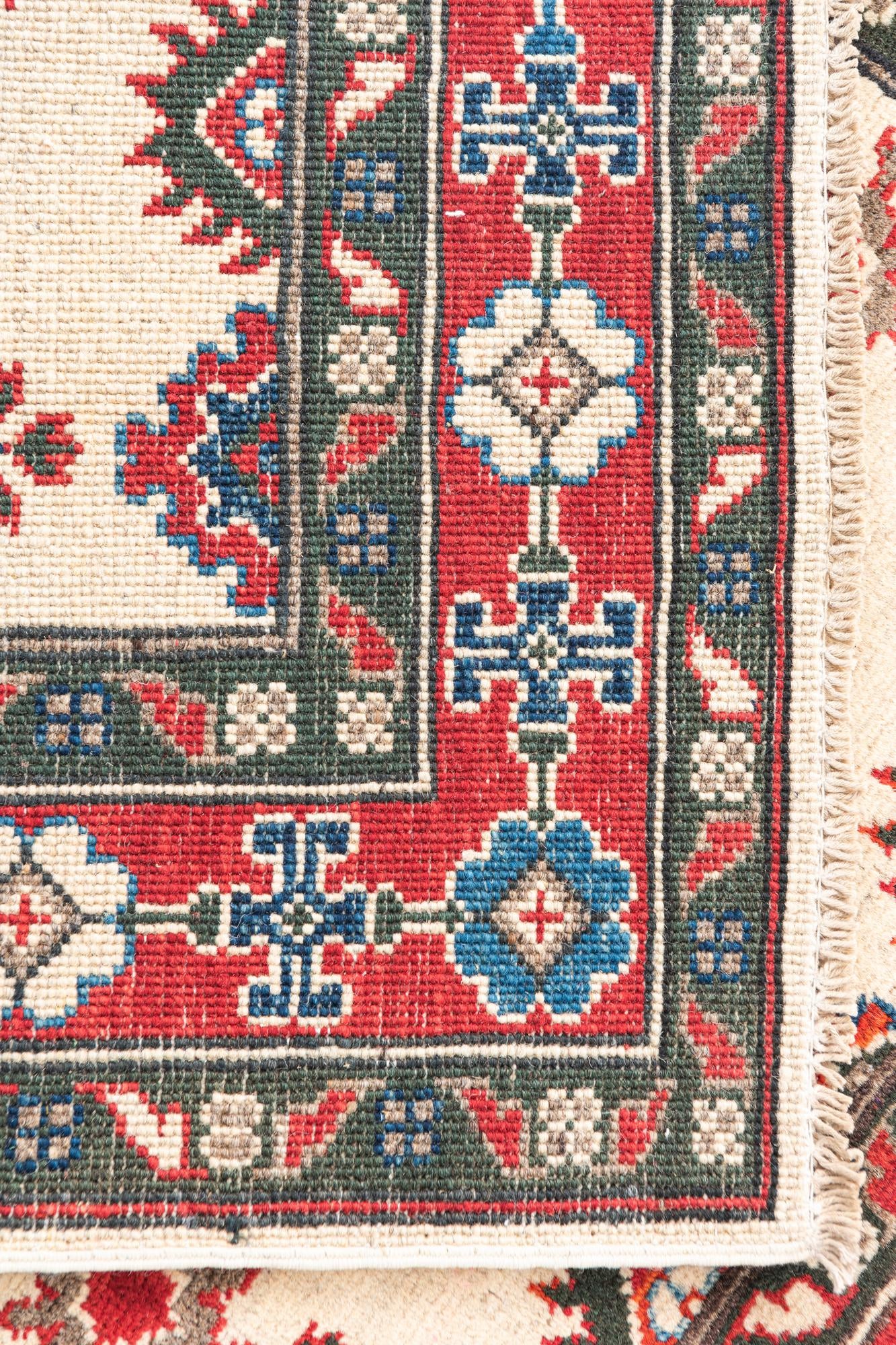 3' x 4' 7 Hand Knotted Kazak Rug