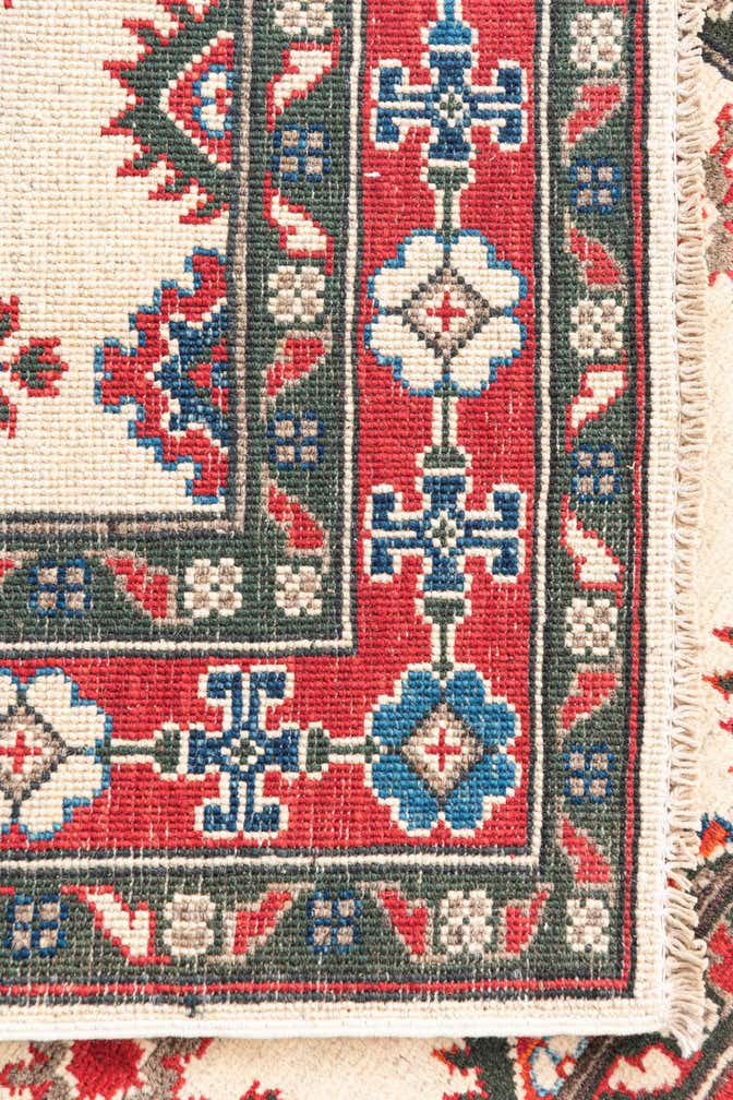 3' x 4' 7 Hand Knotted Kazak Rug