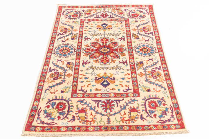 95cm x 150cm Handgeknoopt Kazak Vloerkleed