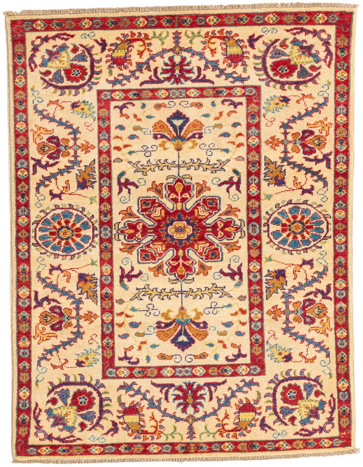 Detail image of 3' 1 x 5' Hand Knotted Kazak Rug