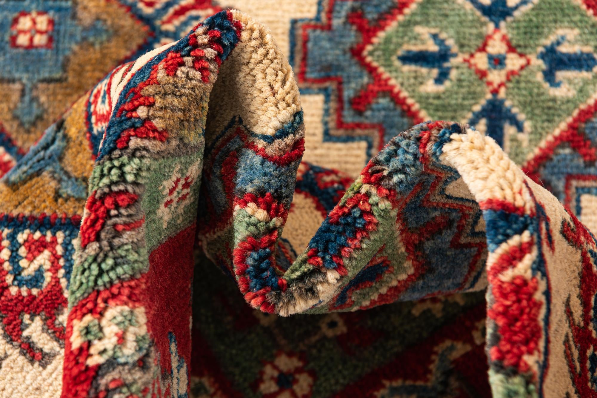 4' x 5' 7 Hand Knotted Kazak Rug