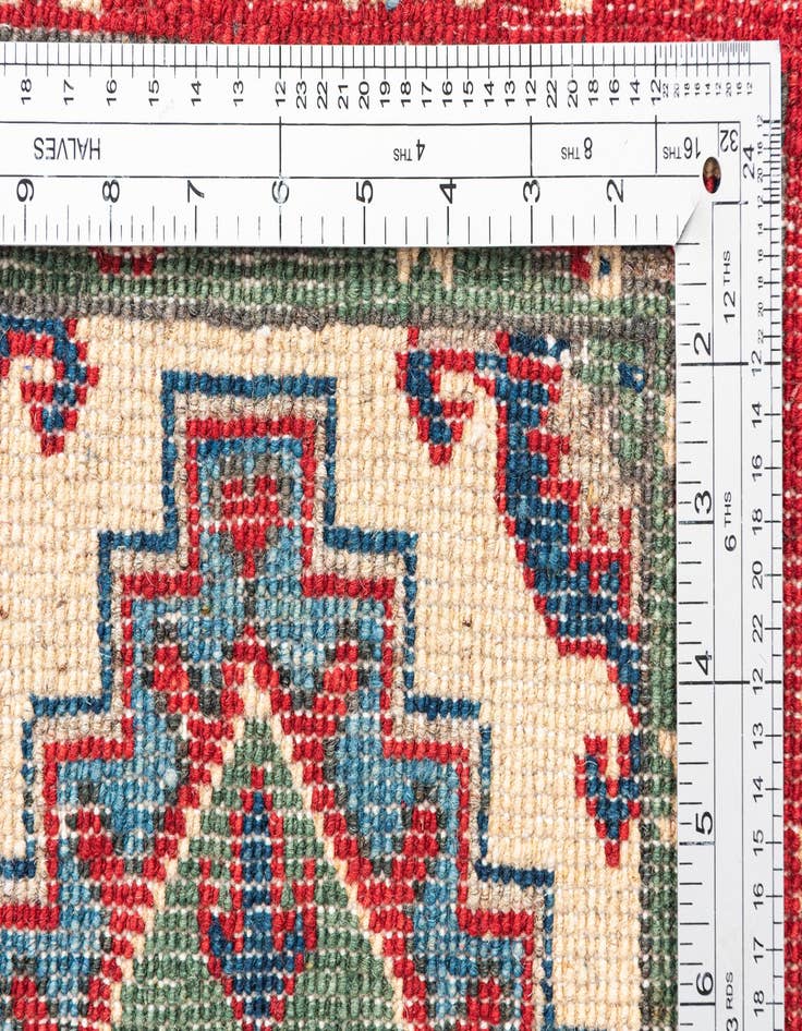 Detail image of 4' x 5' 7  Hand Knotted Kazak Rug