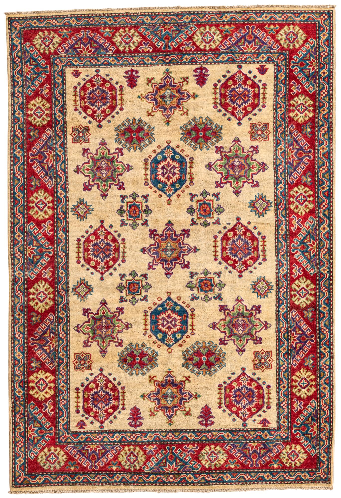 4' 1 x 6' Hand Knotted Kazak Rug