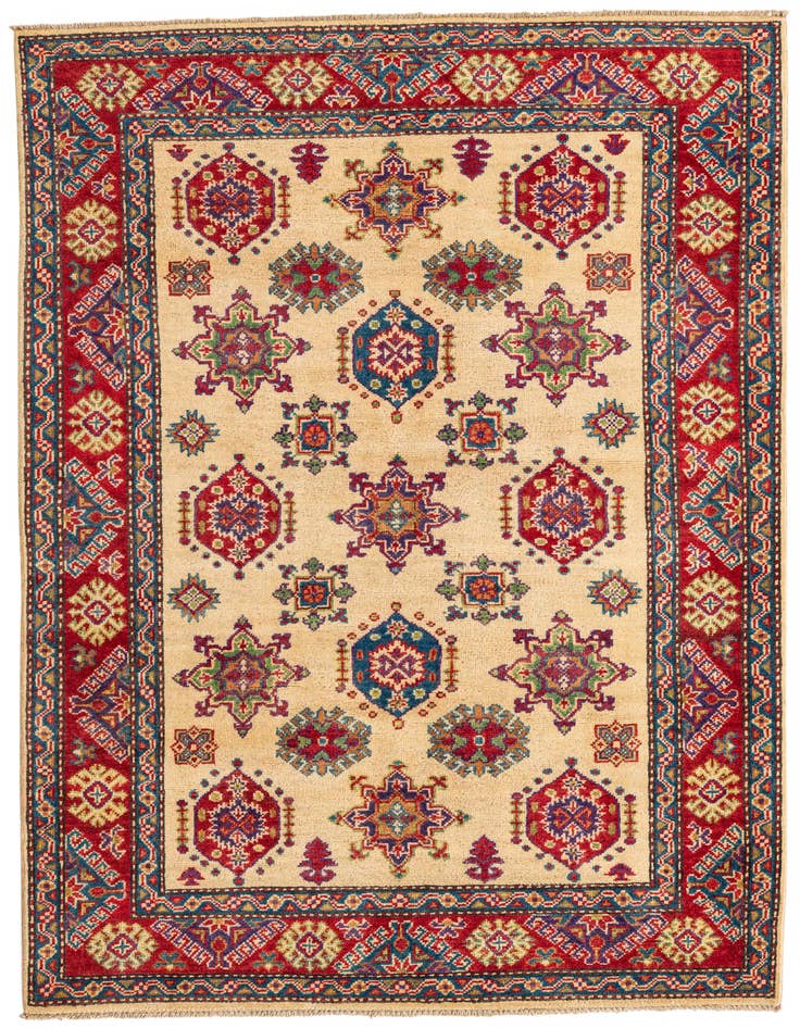 Detail image of 4' 1 x 6' Hand Knotted Kazak Rug