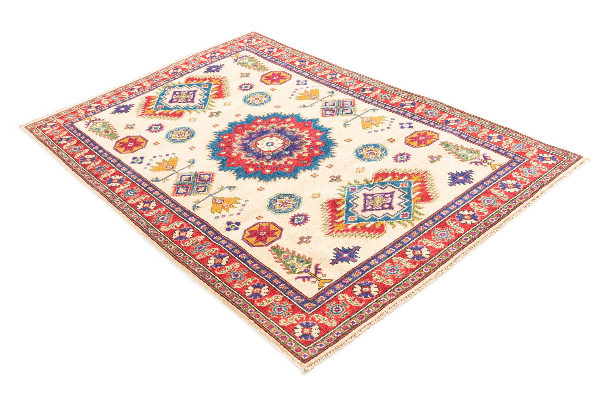 4' x 6' Hand Knotted Kazak Rug