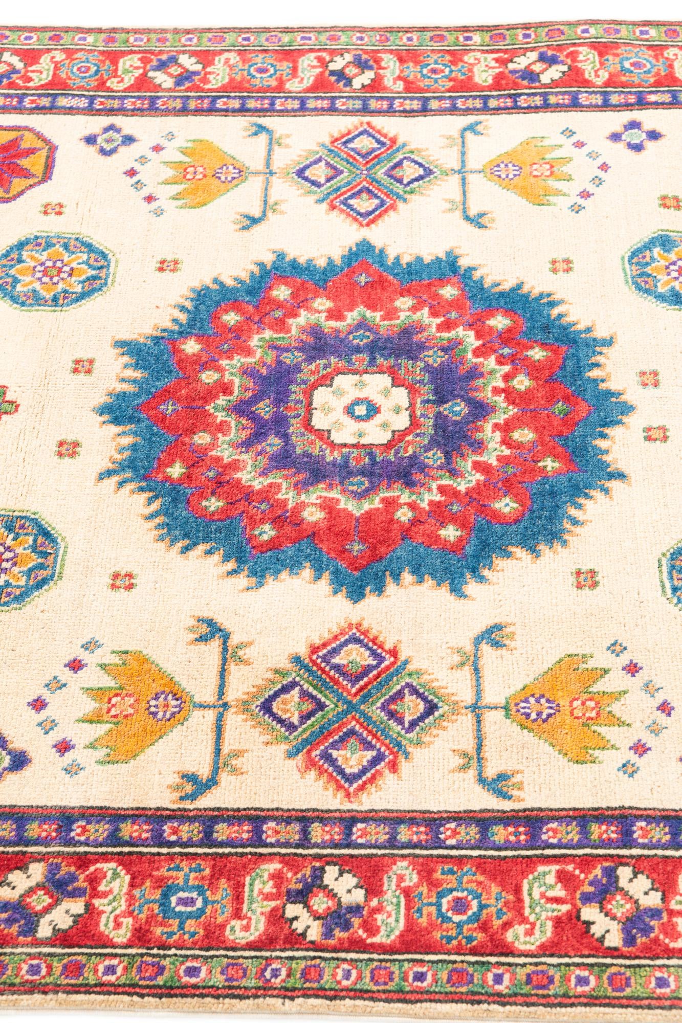 4' x 6' Hand Knotted Kazak Rug