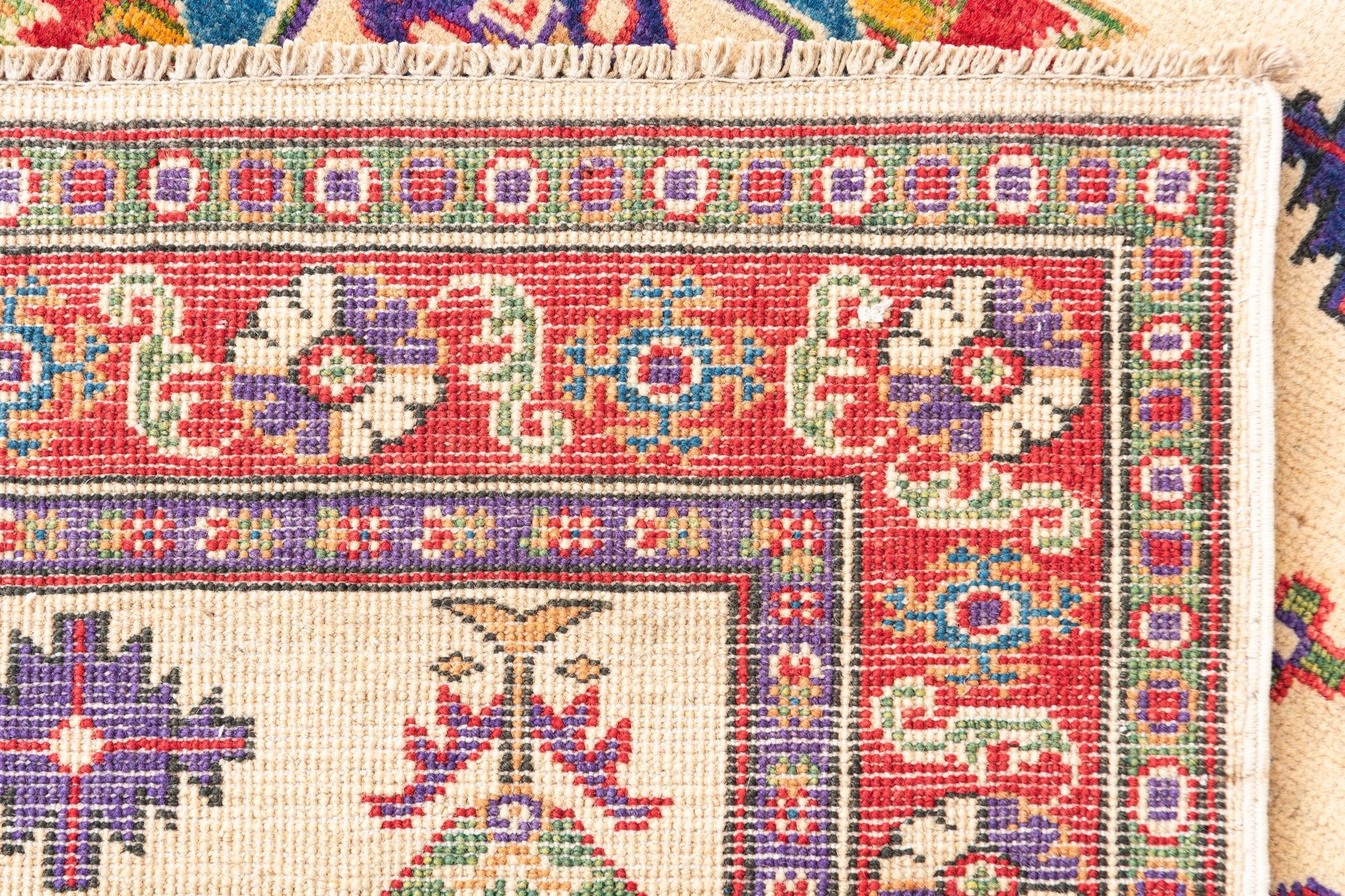 4' x 6' Hand Knotted Kazak Rug