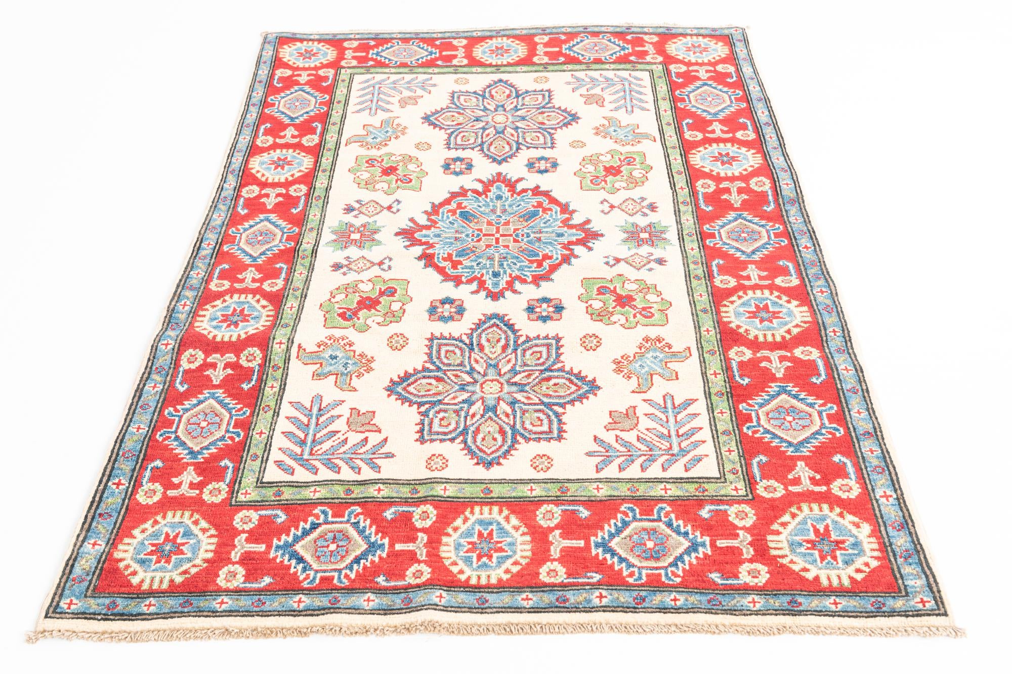 4' x 6' Hand Knotted Kazak Rug