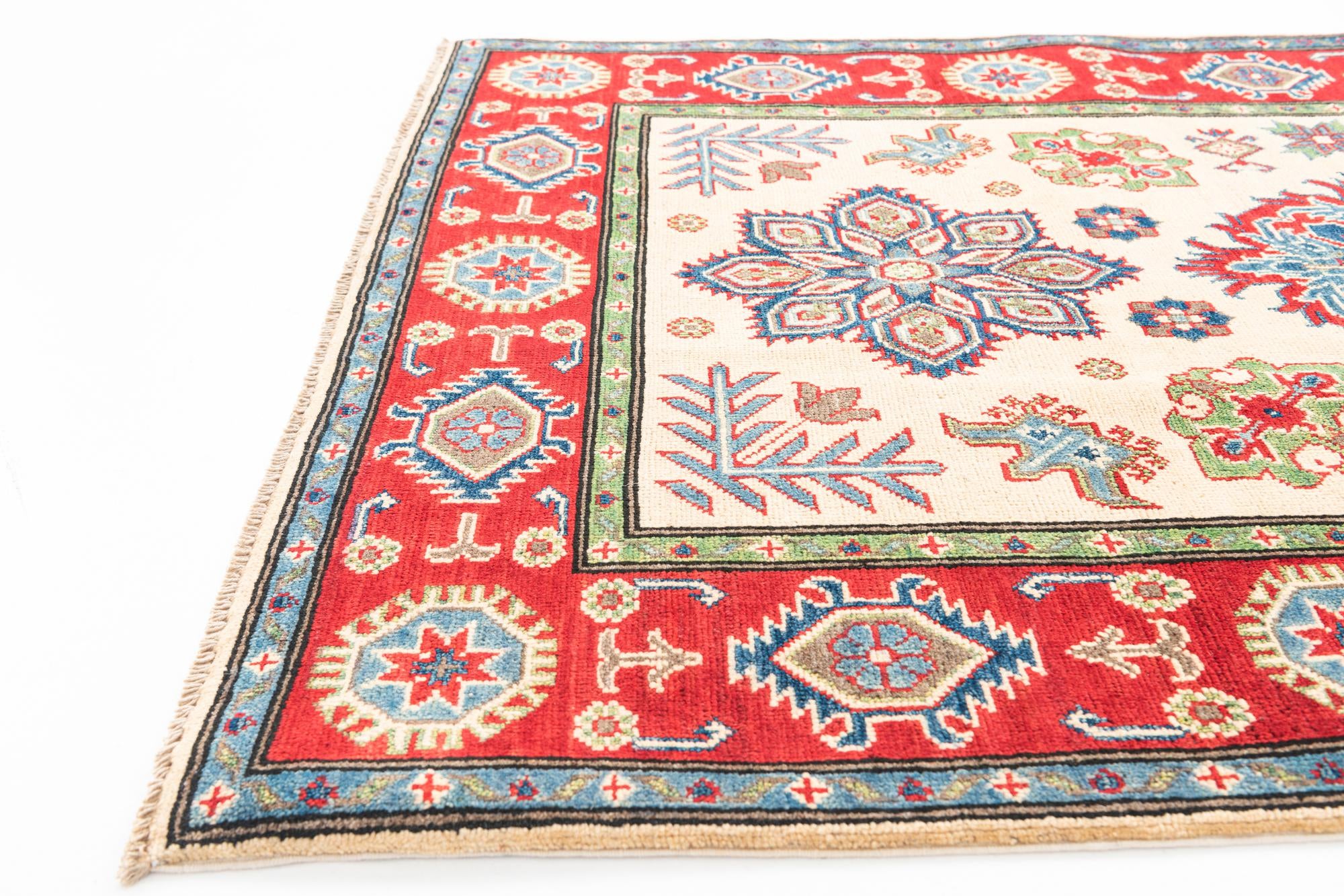 4' x 6' Hand Knotted Kazak Rug