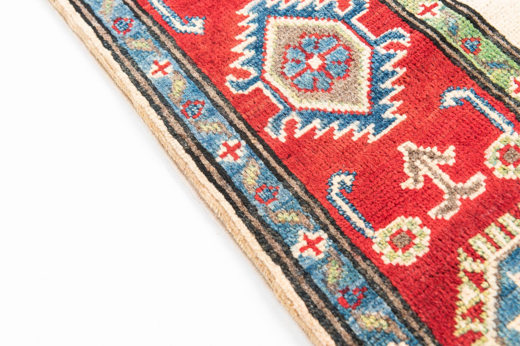 4' x 6' Hand Knotted Kazak Rug