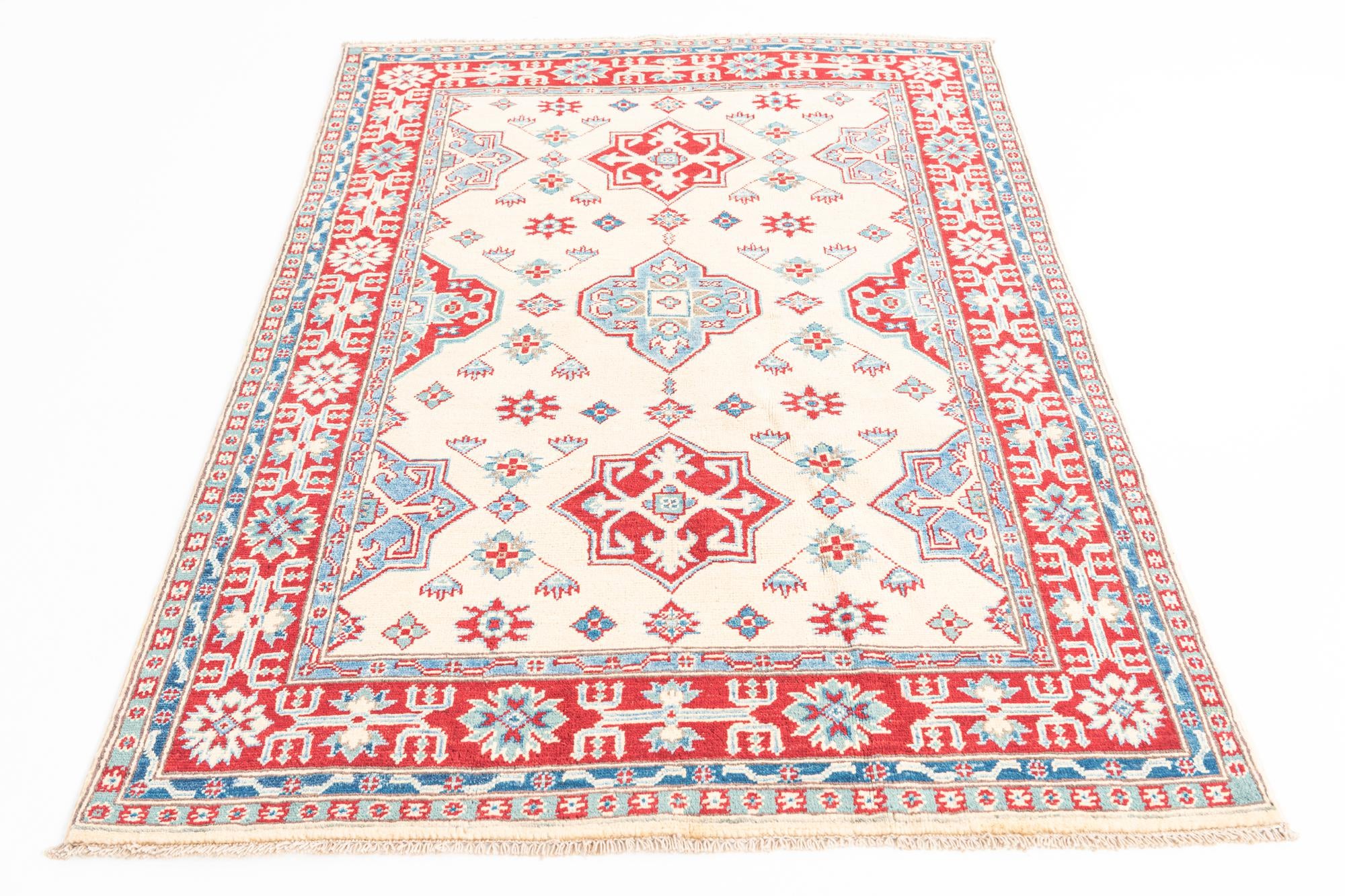 125cm x 185cm anudado a mano Kazak Alfombra