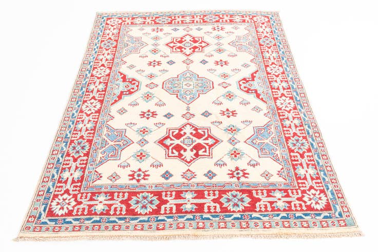 Detail image of 125cm x 185cm anudado a mano Kazak Alfombra