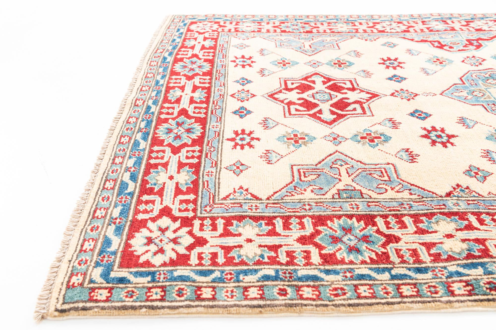 125cm x 185cm anudado a mano Kazak Alfombra