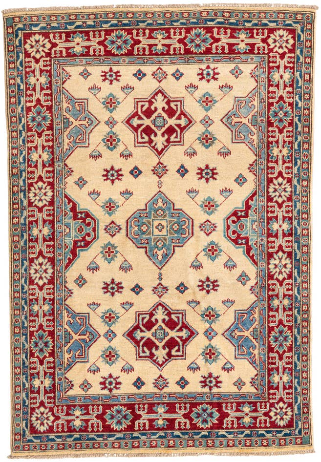 Detail image of 125cm x 185cm anudado a mano Kazak Alfombra