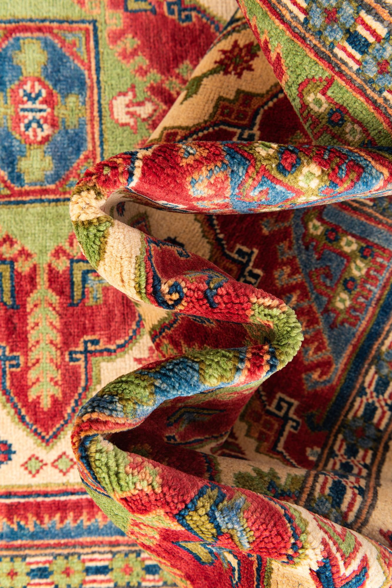 3' 10 x 6' 4 Hand Knotted Kazak Rug