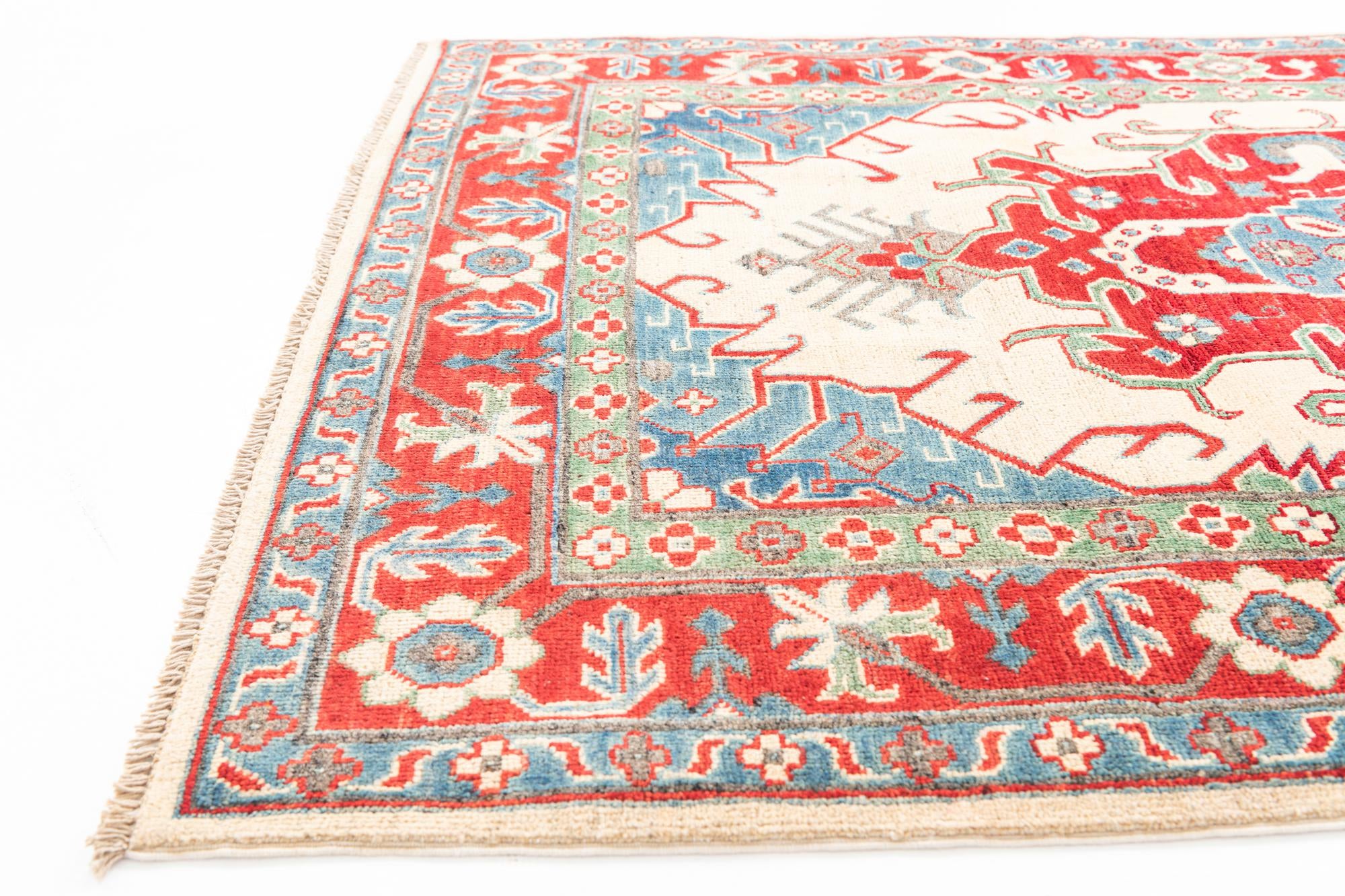 4' x 6' 1 Hand Knotted Kazak Rug