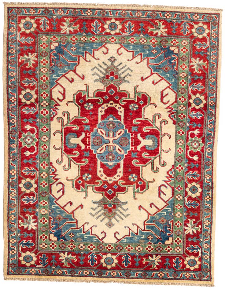 Detail image of 4' x 6' 1 Hand Knotted Kazak Rug