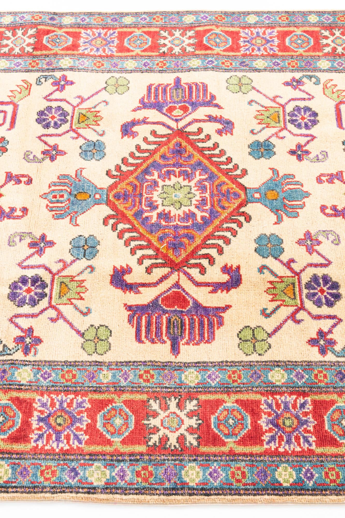 4' x 6' Hand Knotted Kazak Rug