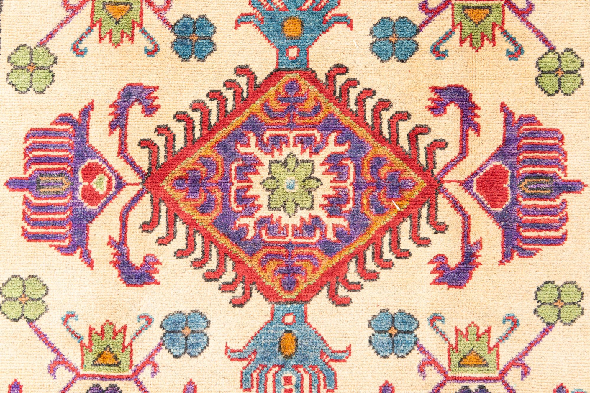 4' x 6' Hand Knotted Kazak Rug